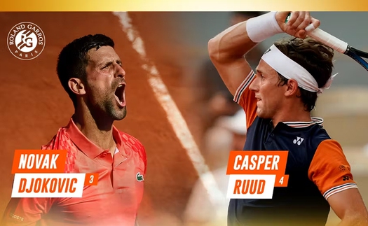 Lịch thi đấu Roland Garros 11/6: Djokovic vs Casper Ruud