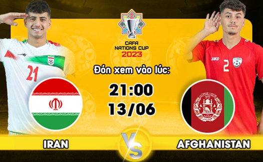 Lịch thi đấu bóng đá hôm nay 13/6: Iran vs Afghanistan