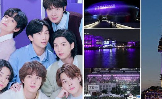 BTS 10 năm ra mắt: Fan đổ xô tới Seoul, các địa danh ở thủ đô Hàn Quốc thắp sáng màu tím