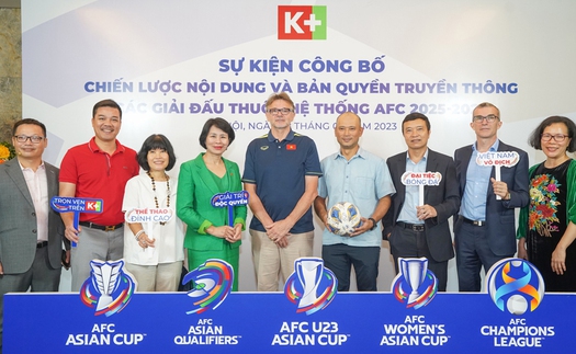 K+ độc quyền các giải đấu AFC tại Việt Nam giai đoạn 2025-2029