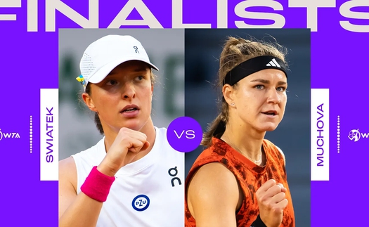 Link xem trực tiếp Swiatek vs Muchova, chung kết đơn nữ Roland Garros 2023