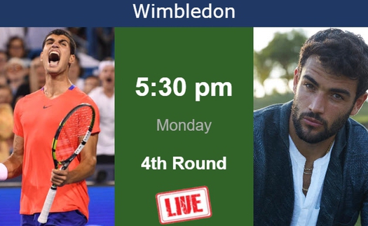 Link xem trực tiếp Alcaraz vs Berrettini, Wimbledon vòng 4