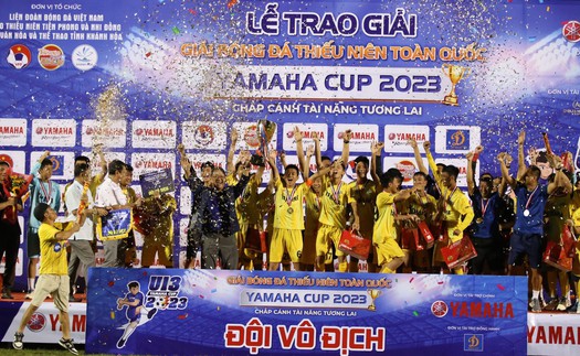 SLNA vô địch giải U13 toàn quốc Yamaha Cup 2023