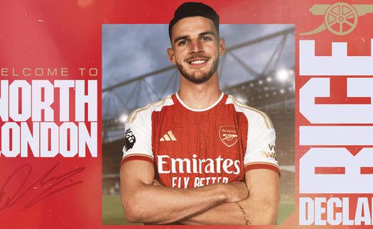 Declan Rice chính thức cập bến Arsenal, trở thành cầu thủ Anh đắt giá nhất lịch sử