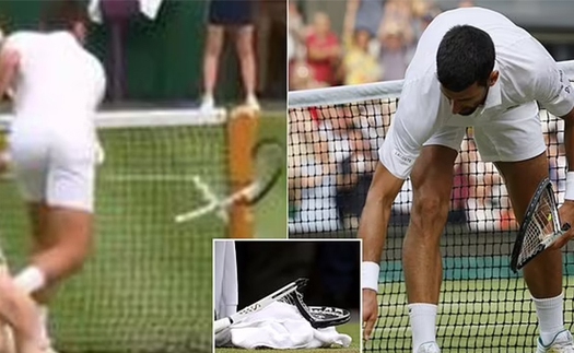 Djokovic đập vợt đầy tức tối khi thua Alcaraz, fan ngay lập tức so sánh với Federer và Nadal