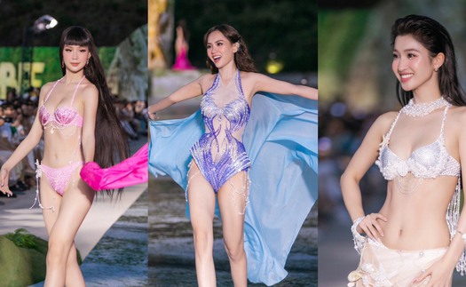 'Soi' bộ ba bikini độc lạ của Bảo Ngọc, Phương Nhi, Mai Phương tại Miss World Vietnam 2023