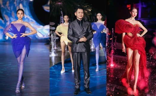 Hoa hậu Bảo Ngọc catwalk trên nước, Á hậu Ngọc Hằng mở màn ấn tượng BST của NTK Hoàng Minh Hà