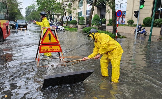 Hà Nội đề phòng nguy cơ ngập úng do bão số 1