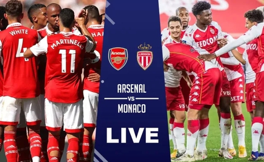 TRỰC TIẾP bóng đá Arsenal vs Monaco, giao hữu CLB (00h00 hôm nay)