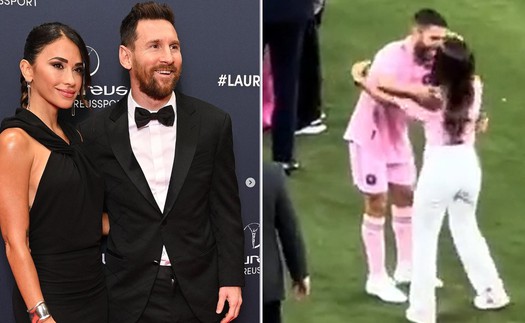 Hài hước với khoảnh khắc vợ Messi suýt hôn trai lạ vì tưởng nhầm là chồng