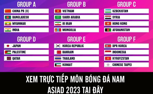 Xem trực tiếp bóng đá nam ASIAD 2023 ở đâu? VTV có trực tiếp miễn phí?