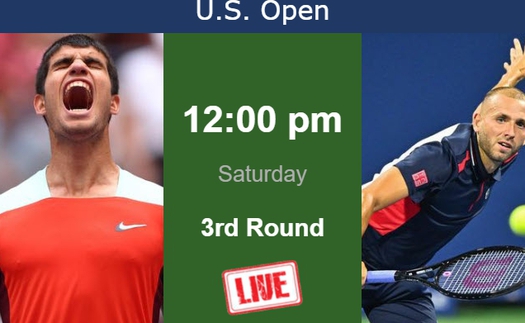 Link xem trực tiếp Alcaraz vs Daniel Evans (23h00 hôm nay), vòng 3 US Open 2023 