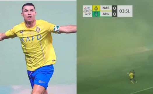 Ronaldo ghi bàn trong hoản cảnh 'siêu lạ' khi thủ môn không nhìn thấy gì, Al Nassr thắng dàn sao châu Âu của Al Ahli 