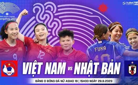 Nhận định bóng đá nữ Việt Nam vs Nhật Bản (15h00, 28/9), vòng bảng ASIAD 2023  