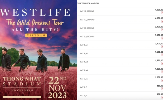 Concert Westlife tại Việt Nam cháy vé, trong khi BamBam (GOT7) mở bán 'chật vật'