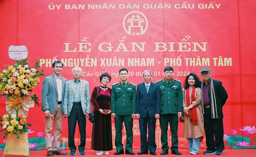 Hà Nội: Tổ chức Lễ gắn biển tên phố Thâm Tâm