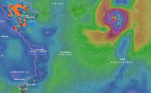 Bão số 5 không có khả năng ảnh hưởng đến vùng ven biển và đất liền nước ta