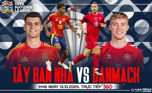 Nhận định, soi tỷ lệ Tây Ban Nha vs Đan Mạch 01h45 ngày 13/10, UEFA Nations League