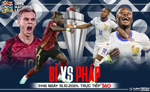 Nhận định, soi tỷ lệ Bỉ vs Pháp 1h45 hôm nay 15/10, UEFA Nations League