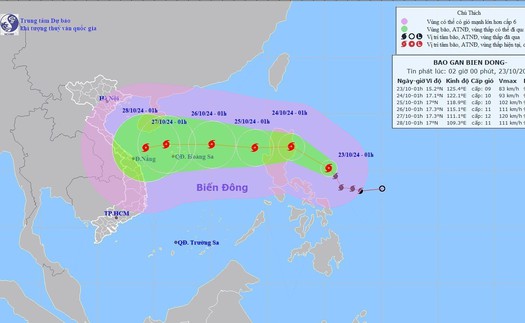 Tin bão gần Biển Đông (Cơn bão TRAMI)