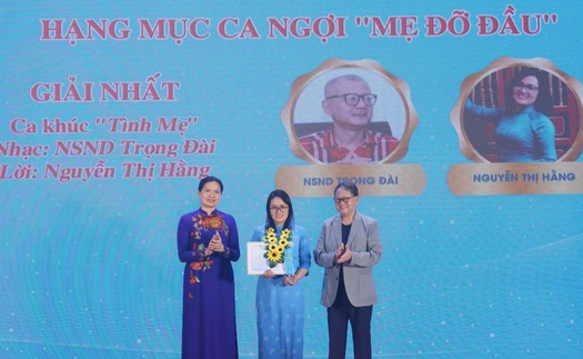 Trao thưởng Cuộc thi sáng tác ca khúc ca ngợi Người mẹ Việt Nam