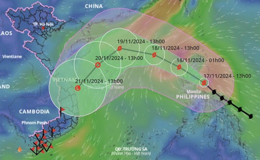 Thời tiết ngày 18/1: Bão Man-yi trở thành bão số 9 trong năm