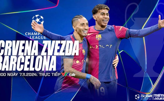 Nhận định, soi tỷ lệ Sao đỏ Belgrarde vs Barcelona 3h00 ngày 7/11, cúp C1 lượt trận thứ 4