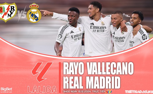 Nhận định, soi tỷ lệ Vallecano vs Real Madrid 3h00 ngày 15/12, vòng 17 La Liga