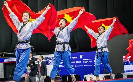 'Chị đẹp' Châu Tuyết Vân cùng đồng đội giành HCV taekwondo ở giải vô địch thế giới