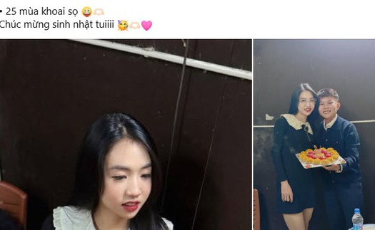 Hot girl bóng đá Hà Nam hạnh phúc đón sinh nhật, Quả bóng đồng Việt Nam cũng có mặt