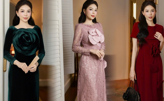"Cô dâu hào môn" Linh Rin dịu dàng với áo dài hoa 3D của Đỗ Mạnh Cường