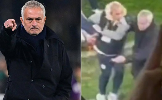 Mourinho gây bão với hành động ngăn trợ lý ăn mừng cùng các cầu thủ