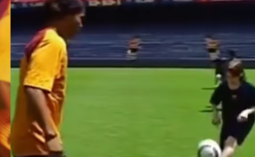 CĐM phát sốt với video Ronaldinho tâng bóng với cậu bé sau này trở thành cầu thủ hay nhất lịch sử