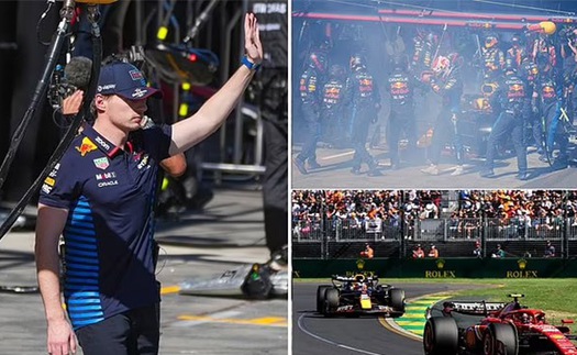 Địa chấn ở GP Australia: Verstappen gặp sự cố đặc biệt, bỏ cuộc chỉ sau vài vòng đua