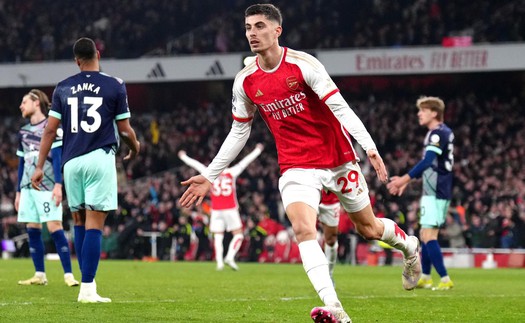 Kai Havertz tỏa sáng, Arsenal lên đỉnh Ngoại hạng Anh, sáng cửa vô địch nhờ một thống kê ấn tượng