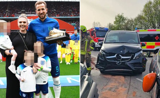 Ba con của Harry Kane nhập viện sau 'tai nạn liên hoàn' ở Đức