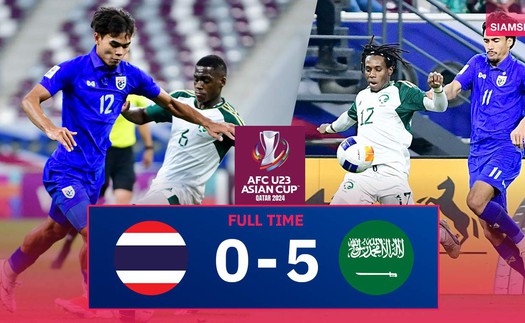 Báo Thái Lan thừa nhận đẳng cấp vượt trội của U23 Saudi Arabia sau trận thua 0-5 của đội nhà