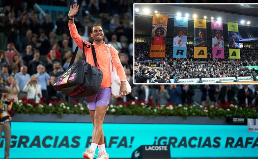 Nadal tạm biệt Madrid Master, được ban tổ chức giải tri ân đầy cảm xúc