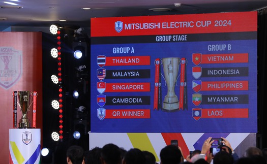 AFF Cup 2024: Đội tuyển Việt Nam tái ngộ Indonesia, Philippines, Myanmar và Lào