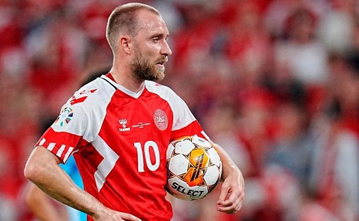 Eriksen góp mặt trong danh sách đội tuyển Đan Mạch đá EURO 2024