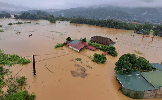 Hà Giang mưa to, nước thượng nguồn đổ về gây ngập lụt trên diện rộng