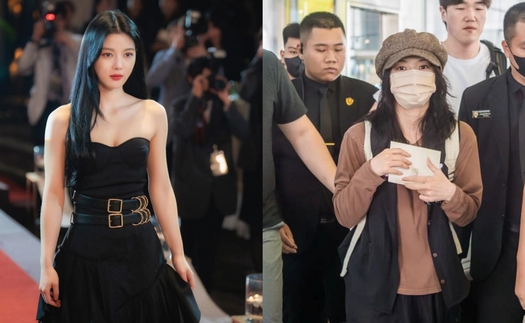 Nữ chính 'My Demon' Kim Yoo Jung được chào đón nồng nhiệt tại sân bay Nội Bài