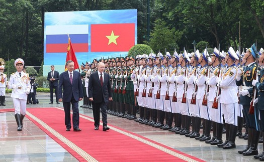 Chủ tịch nước Tô Lâm chủ trì lễ đón chính thức Tổng thống Liên bang Nga Vladimir Putin