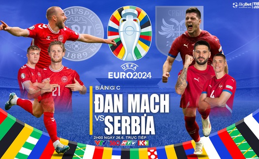 Nhận định Đan Mạch vs Serbia, vòng bảng EURO 2024 (02h00, 26/6)