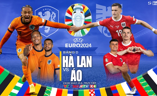 Nhận định Hà Lan vs Áo, vòng bảng EURO 2024 (23h00, 25/6)