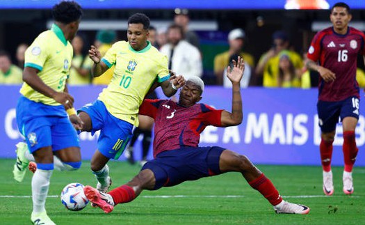 Brazil 0-0 Costa Rica: Vinicius im tiếng, Brazil bị đội hạng 52 thế giới cầm hòa ở Copa America