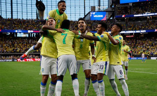 Vinicius rực sáng, Brazil thắng dễ Paraguay, cầm chắc vé vào tứ kết Copa America