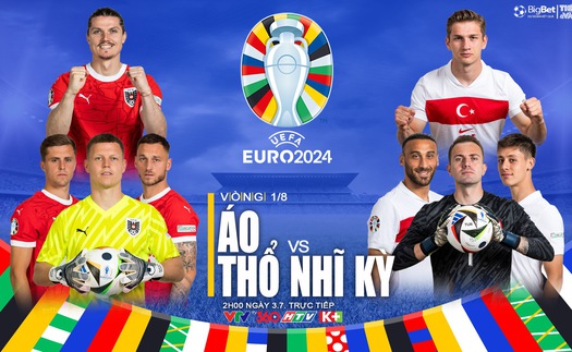 Nhận định Áo vs Thổ Nhĩ Kỳ, vòng 1/8 EURO 2024 (2h00 hôm nay, 3/7)