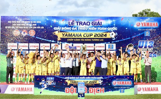 Giải U13 toàn quốc Yamaha Cup 2024: SLNA bảo vệ thành công ngôi vô địch