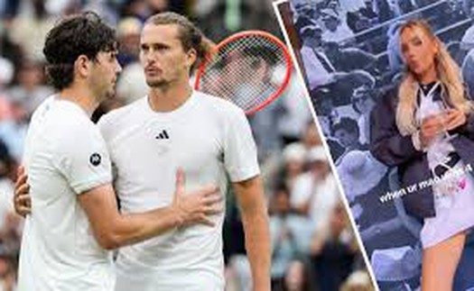 Thua ngược cay đắng ở Wimbledon, Alexander Zverev còn bị bạn gái đối thủ 'móc máy'